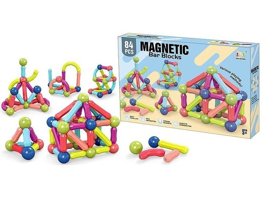 okładka Klocki magnetyczne 3D 84el książka