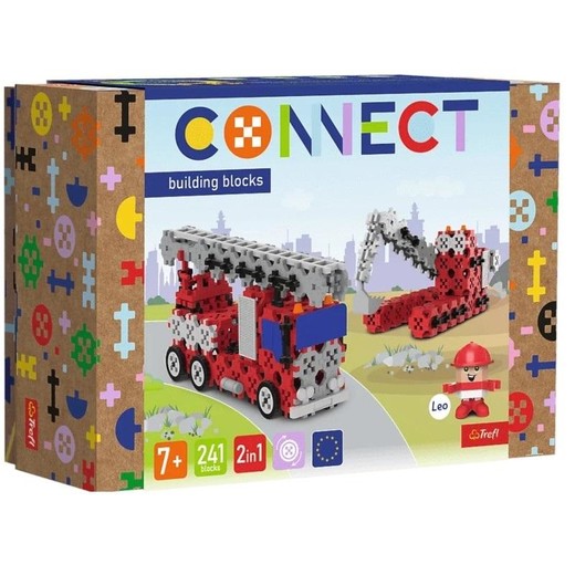 okładka Klocki Connect - Straż Pożarna /Koparka M TREFL książka