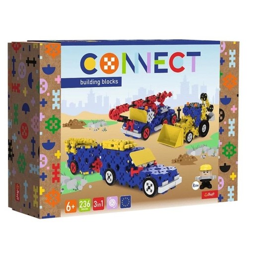 okładka Klocki Connect - Pojazdy budowlane / SUV L TREFL książka
