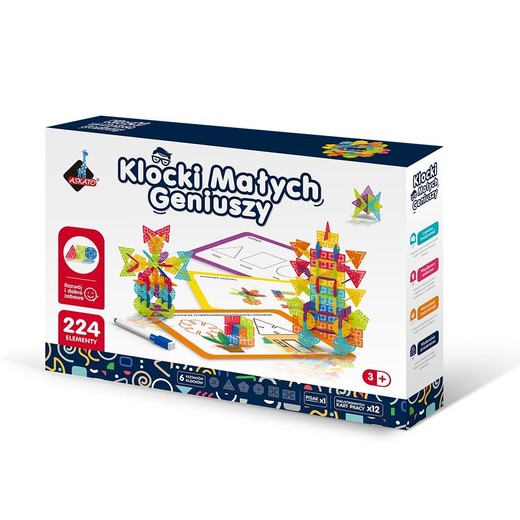 okładka Klocki małych geniuszy śnieżynki 224el książka