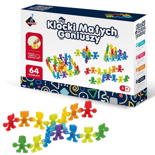 okładka Klocki małych geniuszy Liczmany 64el książka