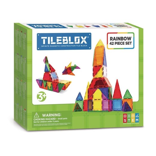 okładka Tileblox zestaw tęczowy 42el książka