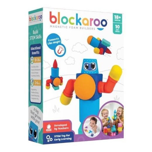 okładka Klocki magnetyczne Blockaroo Mały robot 10el książka
