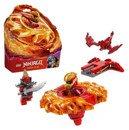 okładka LEGO(R) NINJAGO 71823 Smoczy spinner Spinjitzu Kaia książka