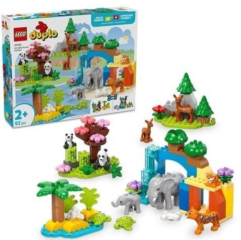 okładka LEGO(R) DUPLO 10446 Rodziny dzikich zwierząt 3w1 książka
