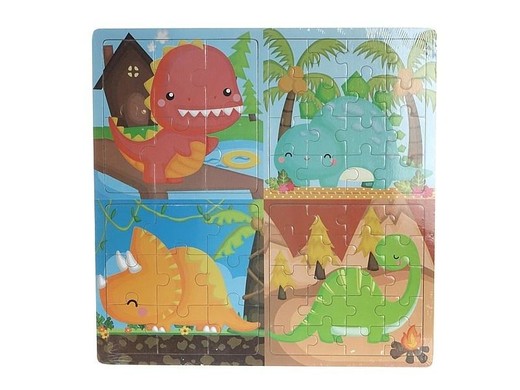 okładka Układanka puzzle dinozaury książka