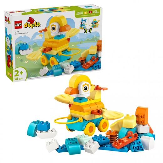okładka LEGO(R) DUPLO 10448 3w1 zwierzątka na kółkach książka