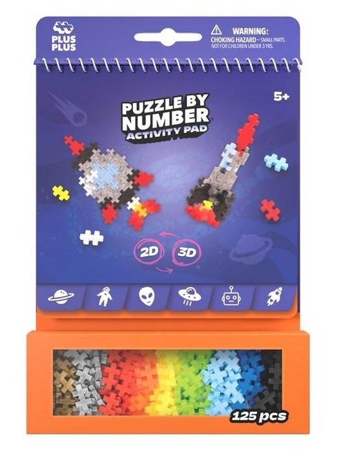 okładka Puzzle By Number Activity Pad Kosmiczny 125el książka