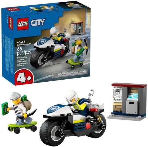 okładka LEGO(R) CITY 60455 Pościg na motocyklu policyjnym książka