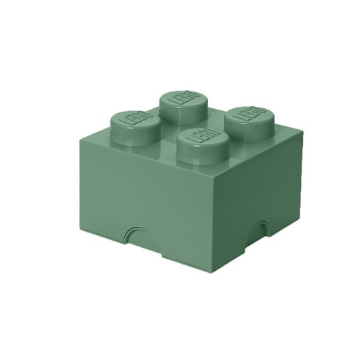 okładka LEGO(R) pojemnik klocek czwórka zielony oliwkowy książka