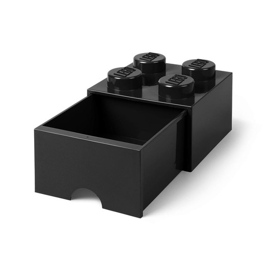 okładka LEGO(R) pojemnik klocek z szufladą czwórka czarny książka