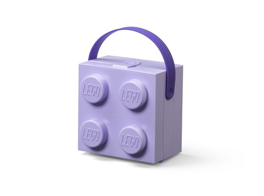 okładka LEGO(R) pojemnik klocek z rączką czwórka lawendowy książka