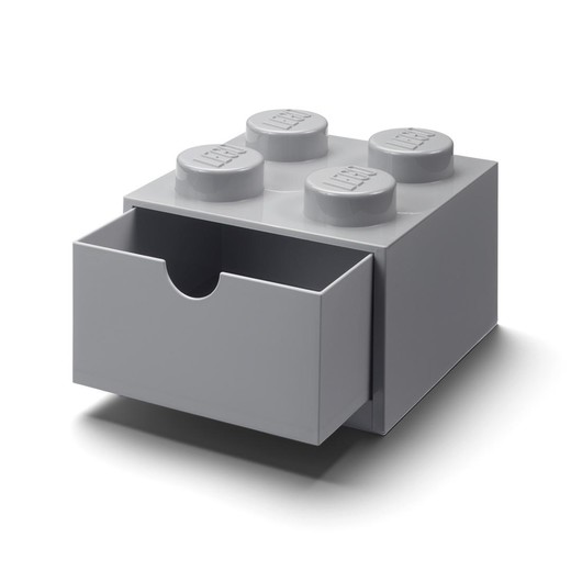 okładka LEGO(R) pojemnik klocek z szufladą czwórka j.szary książka