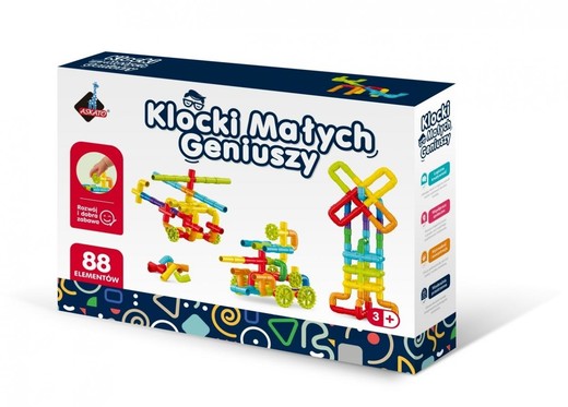 okładka Klocki małych geniuszy złączki 88el książka