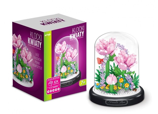 okładka Klocki pod kloszem tulipany książka