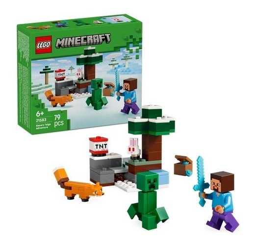 okładka LEGO(R) MINECRAFT 21583 Przygoda stevea w tajdze książka