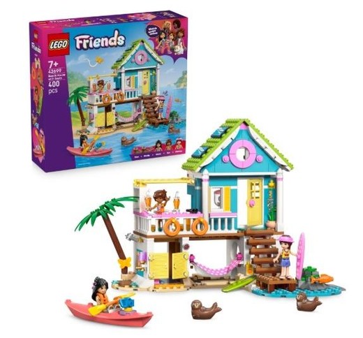 okładka LEGO(R) FRIENDS 42699 Domek na plaży z fokami książka