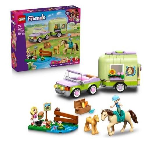okładka LEGO(R) FRIENDS 42695 Przyczepa z koniem... książka