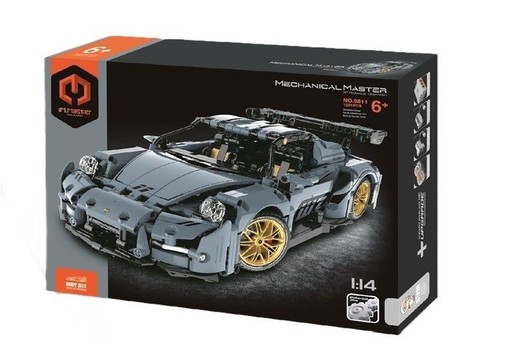 okładka Klocki Model 1:14 Auto błękit 1221el książka