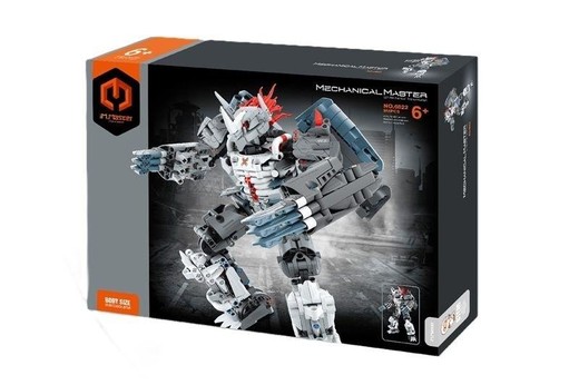 okładka Klocki Mecha Wojownik srebny 965el książka