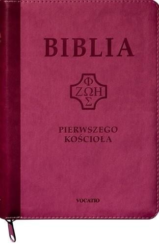 okładka Biblia pierwszego Kościoła z paginat. suwak róż książka | Praca Zbiorowa
