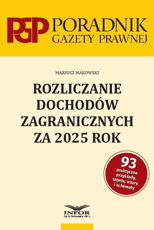 okładka Rozliczanie dochodów zagranicznych za 2025 książka | Mariusz Makowski