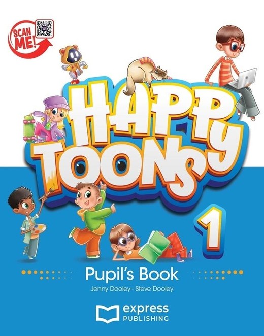 okładka Happy Toons 1 edycja międzyna. PB + DigiBook (kod) książka | Jenny Dooley, Steve Dooley