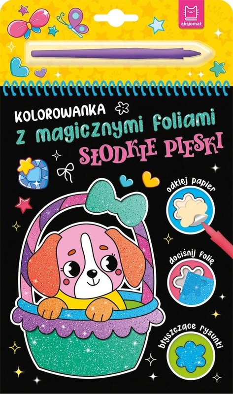 okładka Kolorowanka z magicznymi foliami. Słodkie pieski książka | Anna Podgórska
