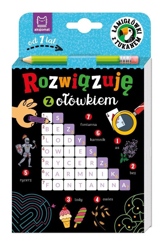 okładka Rozwiązuję z ołówkiem. Łamigłówki z tukanem książka | Beata Karlik