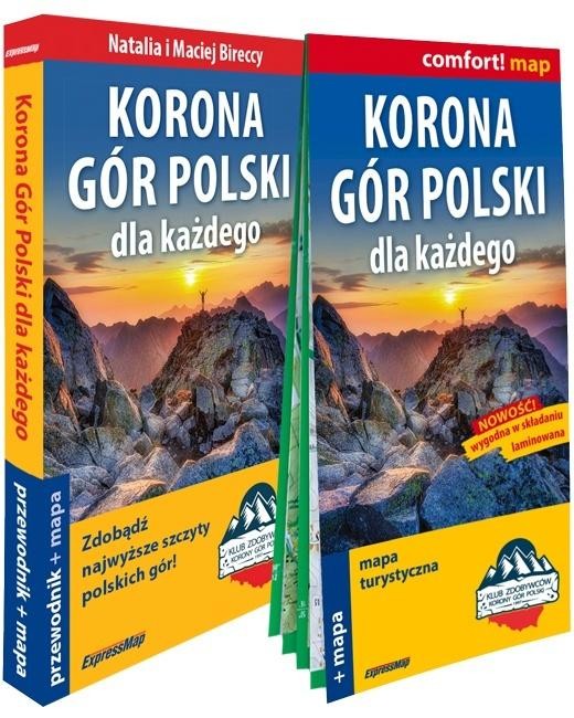 okładka Korona Gór Polski dla każdego przewodnik + mapa książka | Maciej Bieracki, Natalia Bieracka