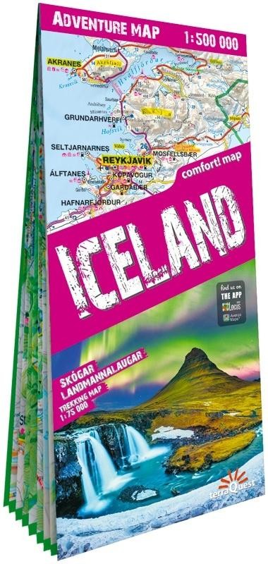 okładka Adventure map Islandia/Iceland 1:500 000 w.2026 książka | Praca Zbiorowa