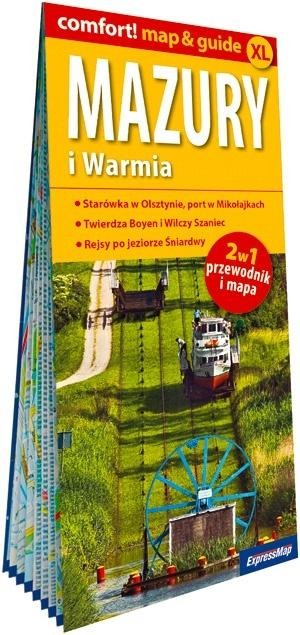 okładka Comfort! map&guide Mazury i Warmia 2w1 w.2026 książka | Praca Zbiorowa