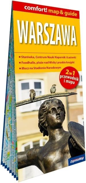 okładka Comfort!map&guide Warszawa 2w1 przewodnik + mapa książka | Augustyniak Urszula