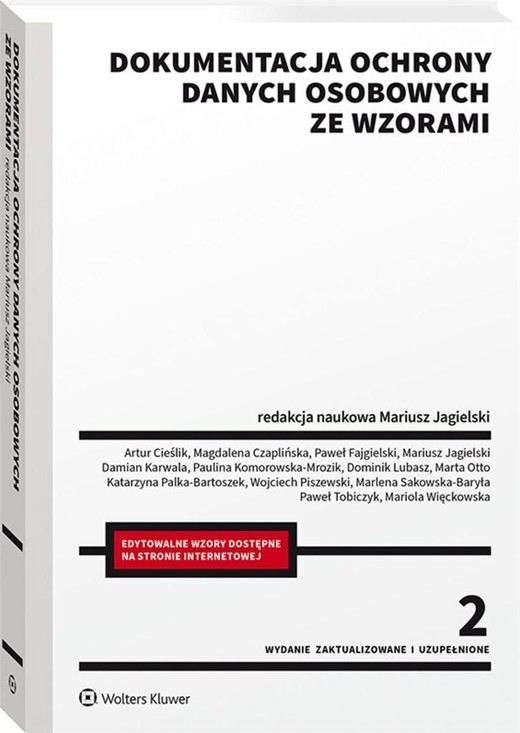 okładka Dokumentacja ochrony danych osobowych ze wzorami książka | Jagielski Mariusz