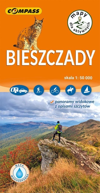 okładka Mapa turystyczna - Bieszczady 1:50 000 w.2026 książka | Praca Zbiorowa