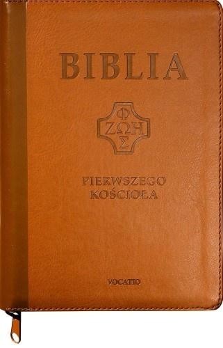okładka Biblia pierwszego Kościoła z paginat. suwak karmel książka | Praca Zbiorowa