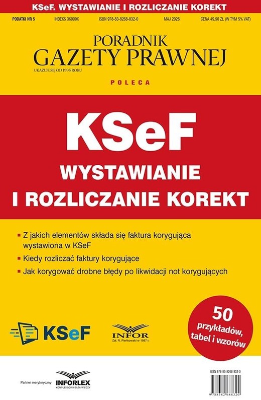 okładka KSeF wystawianie i rozliczanie korekt książka | Praca Zbiorowa