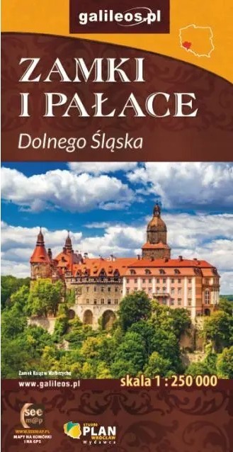 okładka Zamki i pałace Dolnego Śląska. Mapa, 1:250 000 książka