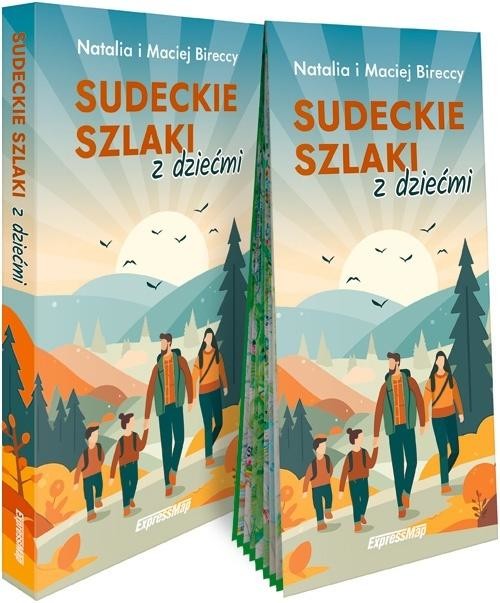 okładka Sudeckie szlaki z dziećmi przewodnik +mapa książka | Birecki Maciej, Natalia Biercka
