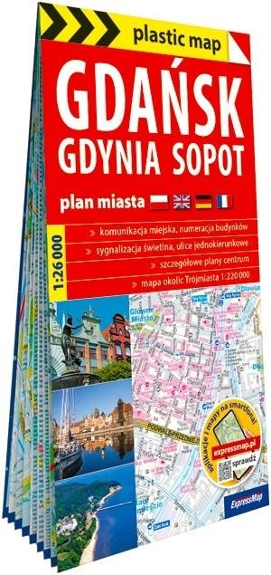 okładka Plastic map Gdańsk, Gdynia, Sopot 1:26 000 książka | Praca Zbiorowa