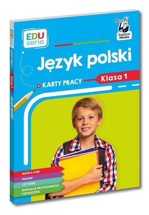 okładka EDUseria. Język polski. Karty pracy. Klasa 1. Kapitan Nauka książka | Kostrzewa Natalia