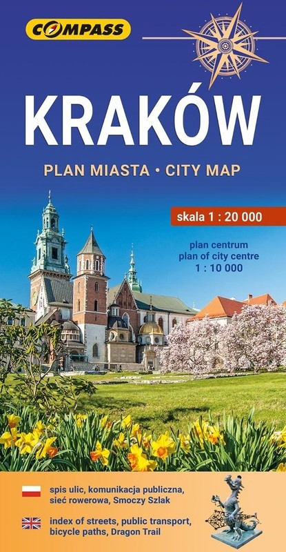 okładka Kraków - Plan miasta 1:20 000 w.2026 książka | Praca Zbiorowa