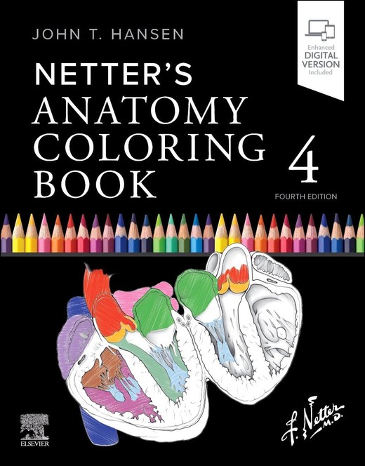 okładka Netter's Anatomy Coloring Book książka | Hansen JohnT.