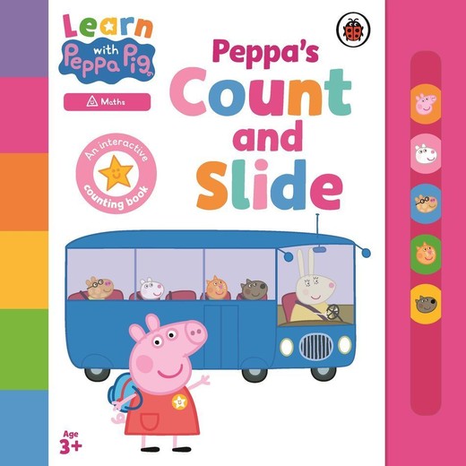 okładka Learn with Peppa. Peppa's Count and Slide książka