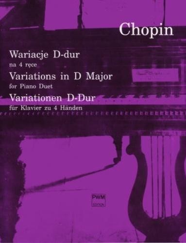 okładka Wariacje D-dur na fortepian na 4 ręce PWM książka | Fryderyk Chopin