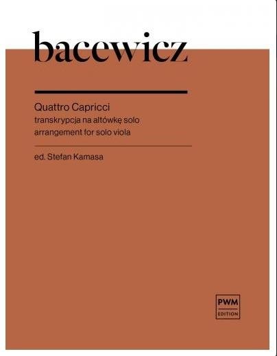 okładka 4 capricci per Viola Sola książka | Bacewicz Grażyna