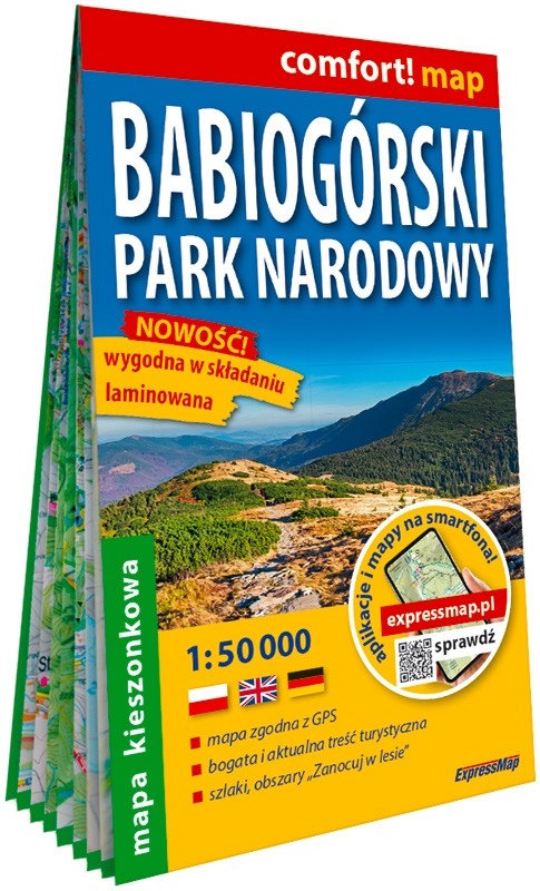 okładka Babiogórski Park Narodowy kieszonkowa laminowana mapa turystyczna 1:50 000 książka | Opracowanie zbiorowe