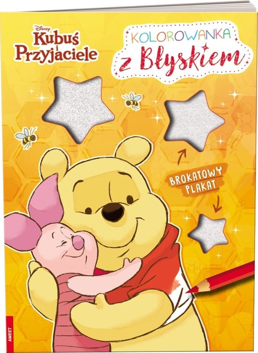 okładka Disney Kubuś i przyjaciele. Kolorowanka z błyskiem książka | Praca Zbiorowa