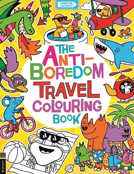 okładka The Anti-Boredom Travel Colouring Book książka | Chris Dickason