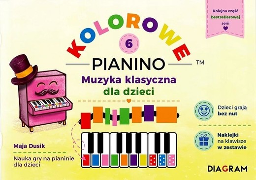okładka Kolorowe Pianino 6. Muzyka klasyczna dla dzieci książka | Maja Dusik